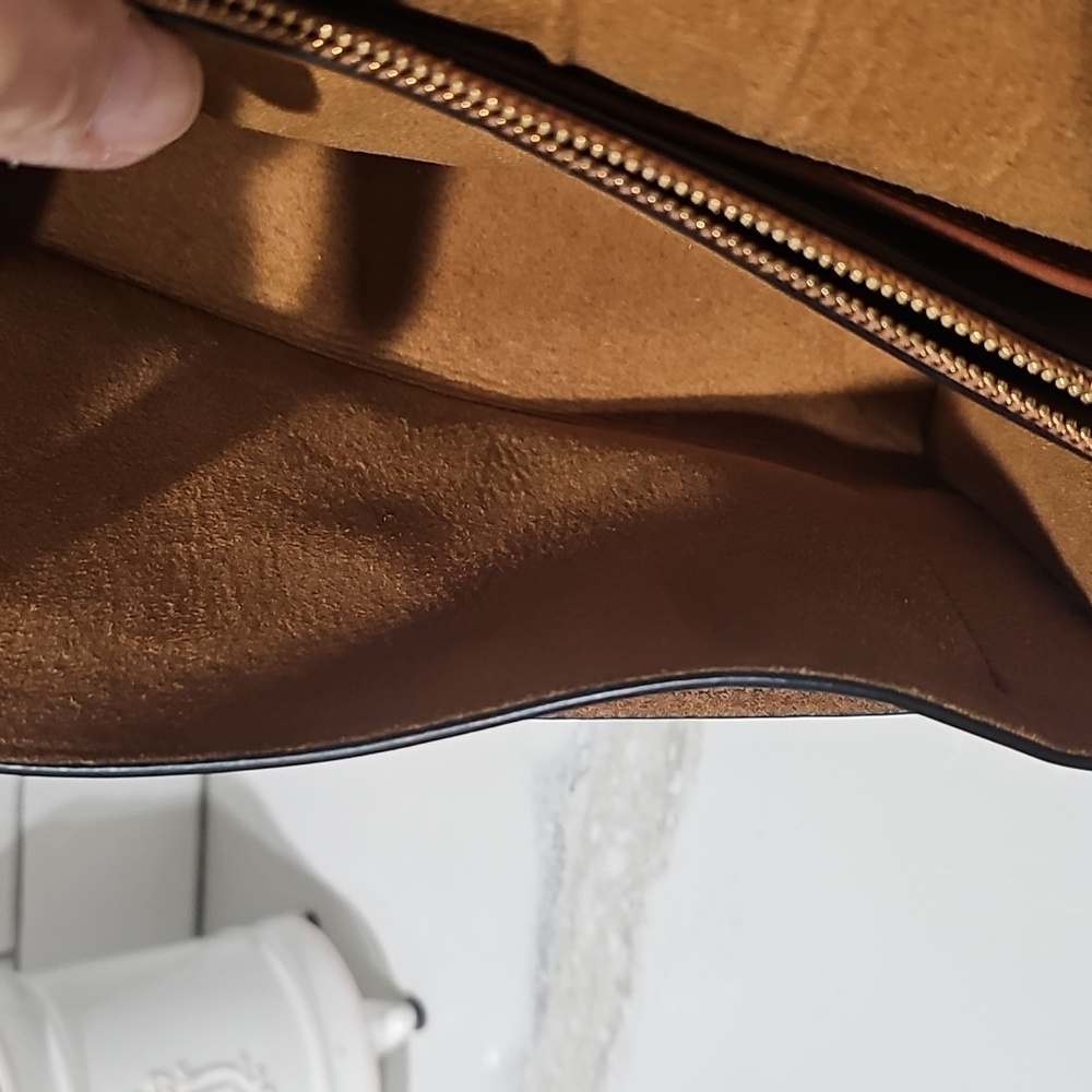 Coach Black and Brown Crossbody Bag with Gold Chain - Picture 5 of 5